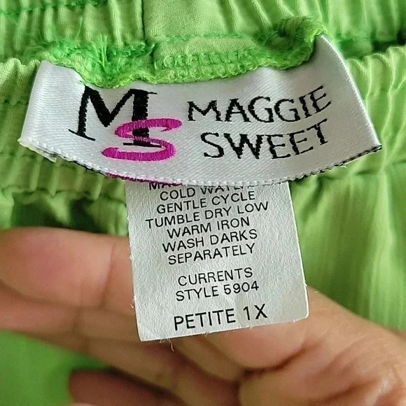 Maggie Sweet Spring Green A line Pocket Skirt Size 1X Petite - Picture 7 of 8